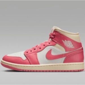 Nike Air Jordan 1 Mid Sail Guava Ice Muslin Pink Salt NIB Women’s 7 Kids 5.5